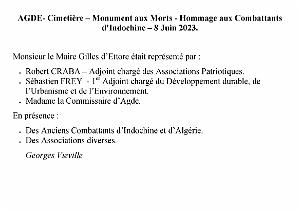 2023 06 08 CAP D AGDE- HOMMAGE AUX COMBATTANTS D INDOCHINE